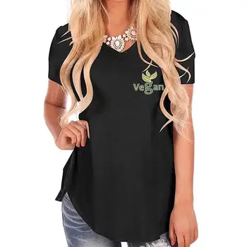 VEGAN 2018 Summer New Fashion T-Shirt for Women Harajuku Female T-shirt Tops Plus Size Solid V Neck Short Sleeve Long Casual
VEGAN 2018 Summer New Fashion T-Shirt for Women Harajuku Female T-shirt Tops Plus Size Solid V Neck Short Sleeve Long Casual