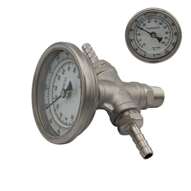 Home Brew In-line Thermometer and 1/2" Hex Nipple Fitting, Bi-metal Thermometer & Thread Pipe Fitting Barb,Beer Brew Accessories
Home Brew In-line Thermometer and 1/2" Hex Nipple Fitting, Bi-metal Thermometer & Thread Pipe Fitting Barb,Beer Brew Accessories