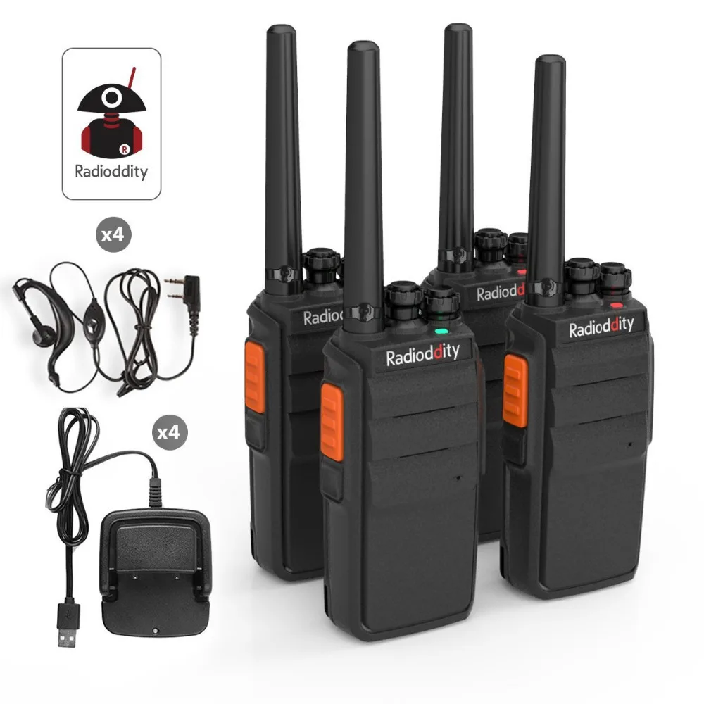 4 PCS Radioddity R2 Walkie Talkie PMR446Mhz 16CH UHF Scrambler Two Way Radio VOX Long Range with USB Charger + Earpiece
4 PCS Radioddity R2 Walkie Talkie PMR446Mhz 16CH UHF Scrambler Two Way Radio VOX Long Range with USB Charger + Earpiece