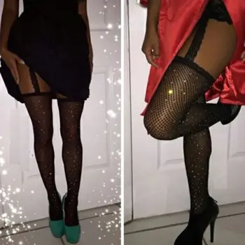 Women Stockings Sexy Ladies Crystal Rhinestone Fishnet Elastic Stockings Fish Net Tights Pantyhose
Women Stockings Sexy Ladies Crystal Rhinestone Fishnet Elastic Stockings Fish Net Tights Pantyhose