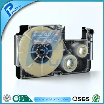 10 packs 6mm White on Clear XR-6AX compatible label tapes for label printers