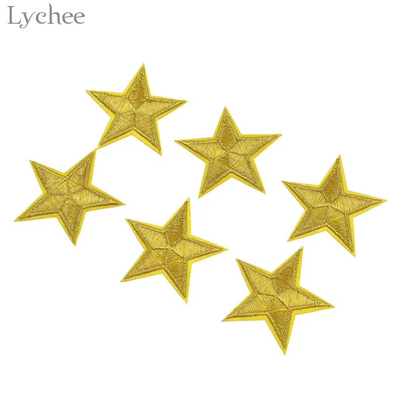 Lychee 6pcs Gold Color Star Embroidery Patch Sew On Applique Patch Clothes Jeans Decoration DIY Apparel Sewing Accessories
Lychee 6pcs Gold Color Star Embroidery Patch Sew On Applique Patch Clothes Jeans Decoration DIY Apparel Sewing Accessories