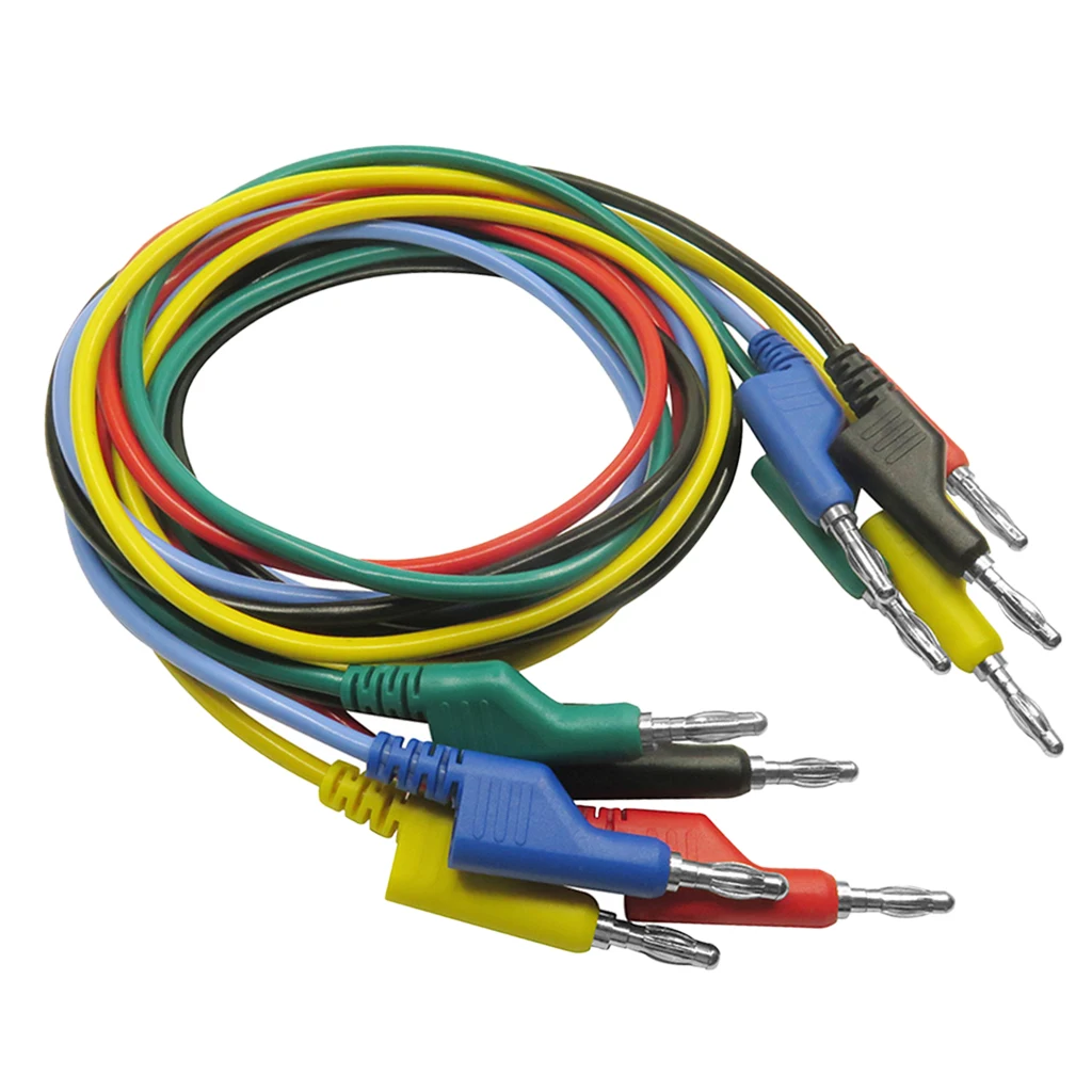5Pcs Stackable Double-ended 4MM Safety Banana Plug Test Leads for Testing Universal Multimeter Probes Replaceable needle 47inch
5Pcs Stackable Double-ended 4MM Safety Banana Plug Test Leads for Testing Universal Multimeter Probes Replaceable needle 47inch
