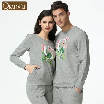2020 Spring Homewear Couples Casual Pajama sets Female Cotton Sleepwear suit Women Long Sleeve Round collar t shirt & Pants
2020 Spring Homewear Couples Casual Pajama sets Female Cotton Sleepwear suit Women Long Sleeve Round collar t shirt & Pants