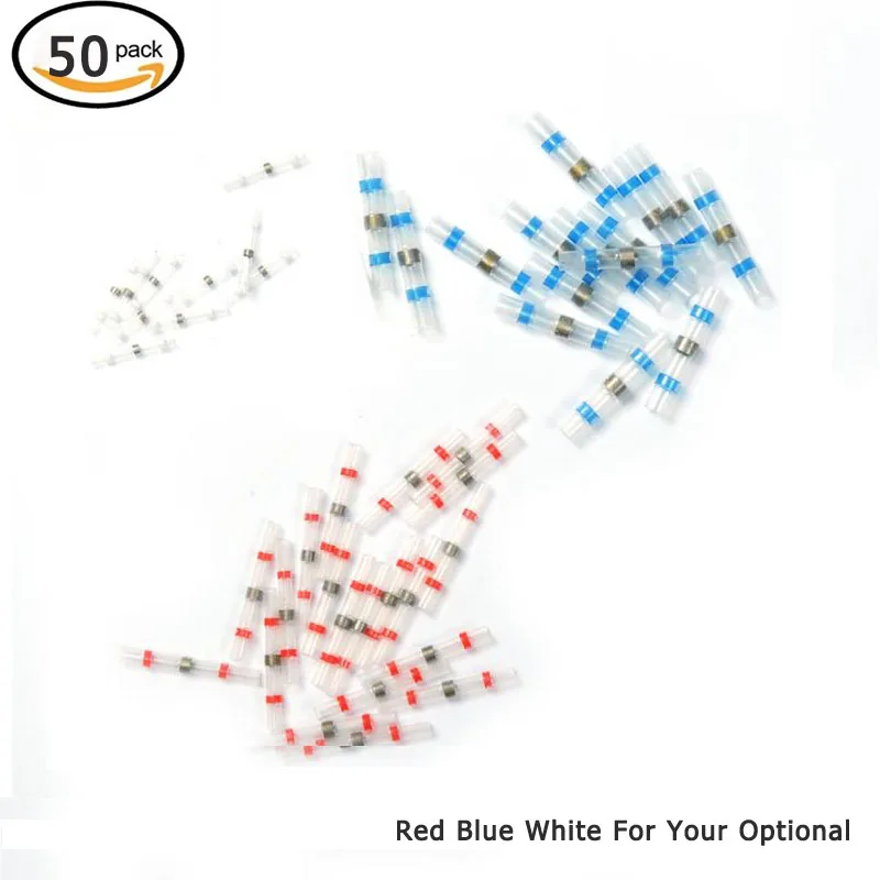 50pcs Solder Seal Heat Shrink Butt Wire Connector Terminals Copper Heat Shrink Connectors Splice
50pcs Solder Seal Heat Shrink Butt Wire Connector Terminals Copper Heat Shrink Connectors Splice