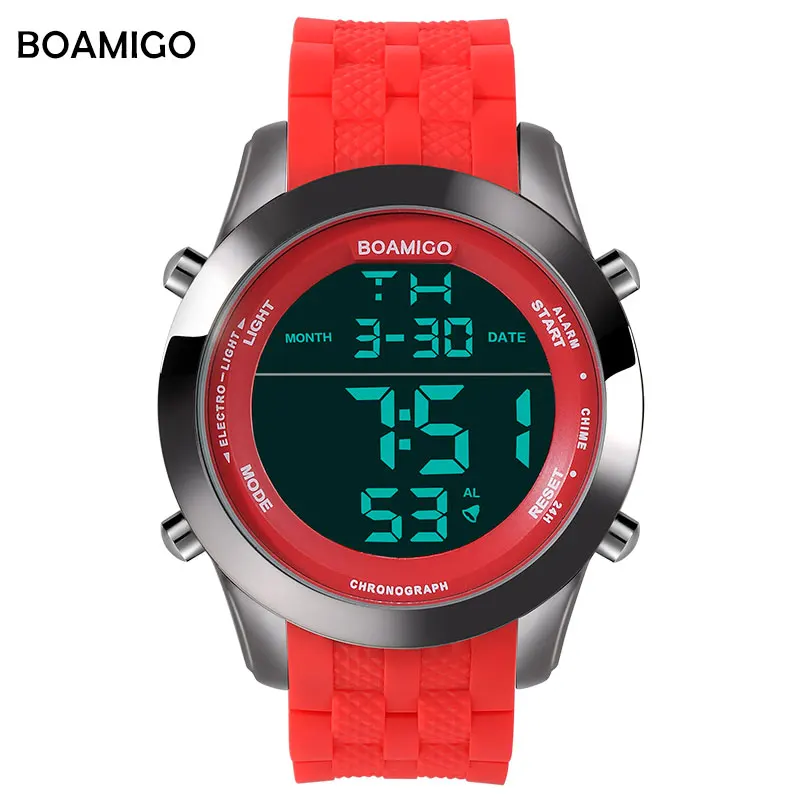 men sports watches men digital watches LED display rubber band watch BOAMIGO fashion brand red clock 30M waterproof wristwatches
men sports watches men digital watches LED display rubber band watch BOAMIGO fashion brand red clock 30M waterproof wristwatches