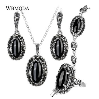 4 Pcs/lot Hot 2018 Vintage Black Stone Jewelry Sets For Women Punk Crystal Charm Bracelet Necklace Earrings Ring Free Shipping
4 Pcs/lot Hot 2018 Vintage Black Stone Jewelry Sets For Women Punk Crystal Charm Bracelet Necklace Earrings Ring Free Shipping