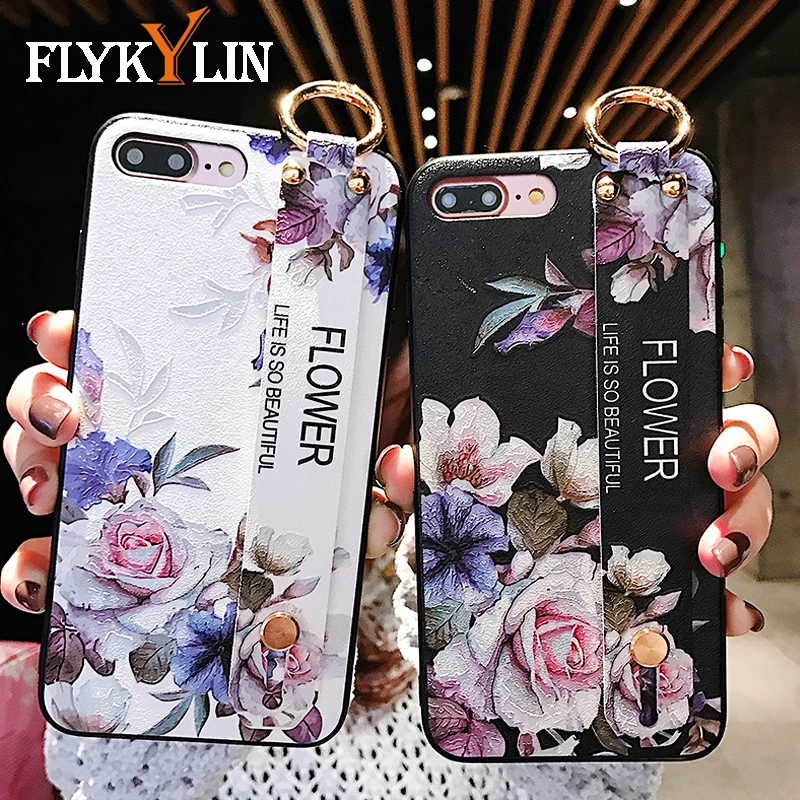 FLYKYLIN Rose Wrist Strap Phone Case For iphone X XS Max XR Cover For iphone 6 6S 7 8 Plus Phone Coque Luxury Holder Stand Capa
FLYKYLIN Rose Wrist Strap Phone Case For iphone X XS Max XR Cover For iphone 6 6S 7 8 Plus Phone Coque Luxury Holder Stand Capa
