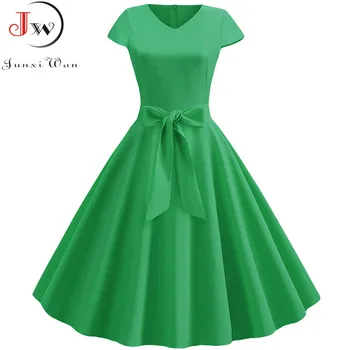 Women Summer Dress Casual 2019 Solid Yellow Pink Plus Size Party Dress V neck Short Sleeve Elegant Robe Vintage Office Dresses
Women Summer Dress Casual 2019 Solid Yellow Pink Plus Size Party Dress V neck Short Sleeve Elegant Robe Vintage Office Dresses