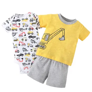 2018 New 3Pcs/Set Cotton Short Sleeves T shirt BabyBoys t shirt/Children's T-Shirts/Baby Tops Tee+Baby Bodysuit+Baby Short
2018 New 3Pcs/Set Cotton Short Sleeves T shirt BabyBoys t shirt/Children's T-Shirts/Baby Tops Tee+Baby Bodysuit+Baby Short