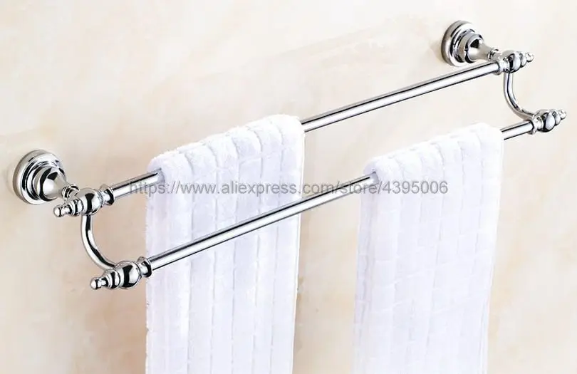 Polished Chrome Wall Mounted Double Towel Bars Bathroom Towel Hanger Bathroom Accessories Towel Rack Bba902 
Polished Chrome Wall Mounted Double Towel Bars Bathroom Towel Hanger Bathroom Accessories Towel Rack Bba902