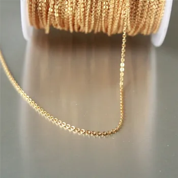 3feet Gold Thin Oval Dainty Chain, 1.5mmx1mm Bracelet Necklace Earring Chain,Top Quality
3feet Gold Thin Oval Dainty Chain, 1.5mmx1mm Bracelet Necklace Earring Chain,Top Quality