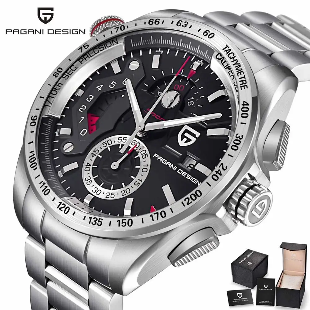 PAGANI DESIGN Top Brand Luxury Quartz Mens Watch Calendar Waterproof Chronograph Wristwatch Leather Stainless Clock 2492
PAGANI DESIGN Top Brand Luxury Quartz Mens Watch Calendar Waterproof Chronograph Wristwatch Leather Stainless Clock 2492