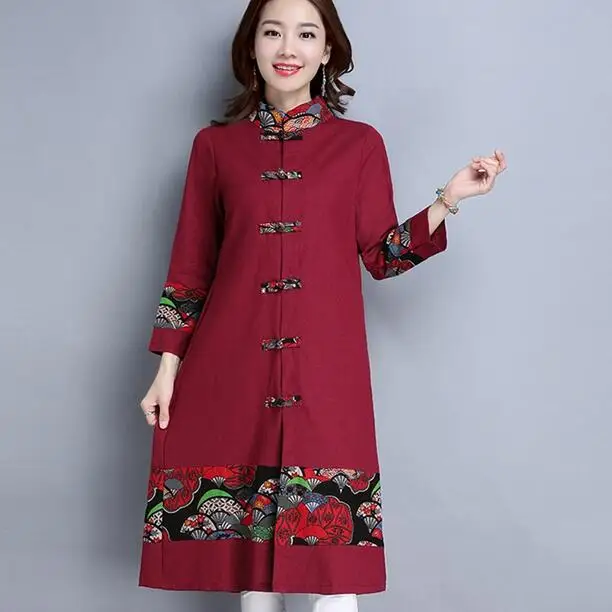 Spring Autumn Coat Women Cotton Linen Print Long Shirts Outwear Women Long sleeve Blouses Cemisas Femininas Tops Coat DF887
Spring Autumn Coat Women Cotton Linen Print Long Shirts Outwear Women Long sleeve Blouses Cemisas Femininas Tops Coat DF887