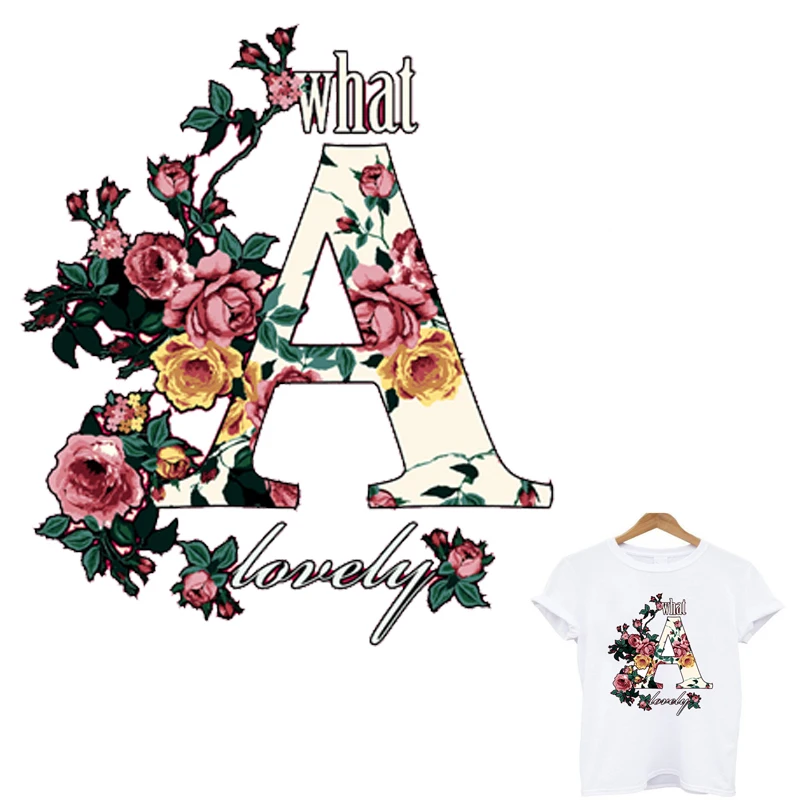 iron-on transfers for clothing Flower letter patch transfert thermocollants t-shirt iron on patches stripes for clothes applique
iron-on transfers for clothing Flower letter patch transfert thermocollants t-shirt iron on patches stripes for clothes applique