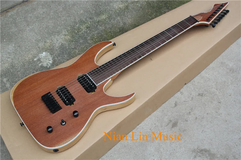 7-String Guitar,24 Frets with Rosewood Fingerboard,Elm Body,Mahogany Neck and Headstock,Black Hardware,can be Customized
7-String Guitar,24 Frets with Rosewood Fingerboard,Elm Body,Mahogany Neck and Headstock,Black Hardware,can be Customized