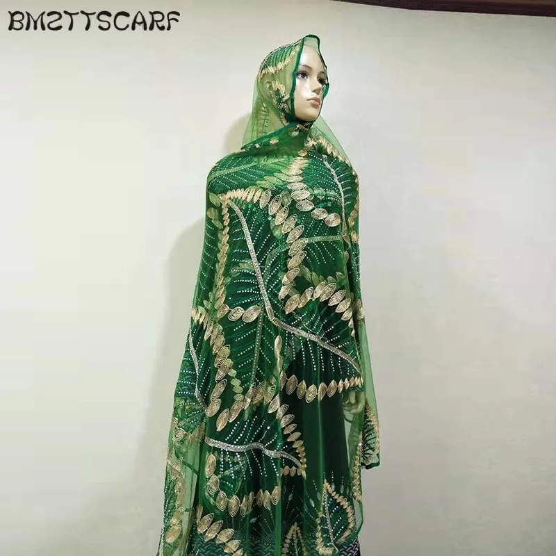 Newest African Women Hijab Scarfs Leaf Design Big Embroidery Soft Net Scarf Breathe Material Summer Scarfs FACTORY PRICE BM803
Newest African Women Hijab Scarfs Leaf Design Big Embroidery Soft Net Scarf Breathe Material Summer Scarfs FACTORY PRICE BM803