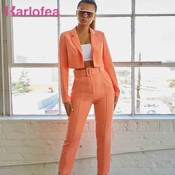 Karlofea Office Lady Blazer Pants Suit Sets Fashion Neon Color Cropped Coat Suit Sexy Chic Club Party Wear New Summer Outfits 
Karlofea Office Lady Blazer Pants Suit Sets Fashion Neon Color Cropped Coat Suit Sexy Chic Club Party Wear New Summer Outfits