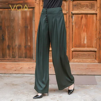 VOA Heavy Silk Office Straight Pants Plus Size 5XL Women Long Trousers Brief Basic Loose Business Army Green Spring KLH01501
VOA Heavy Silk Office Straight Pants Plus Size 5XL Women Long Trousers Brief Basic Loose Business Army Green Spring KLH01501