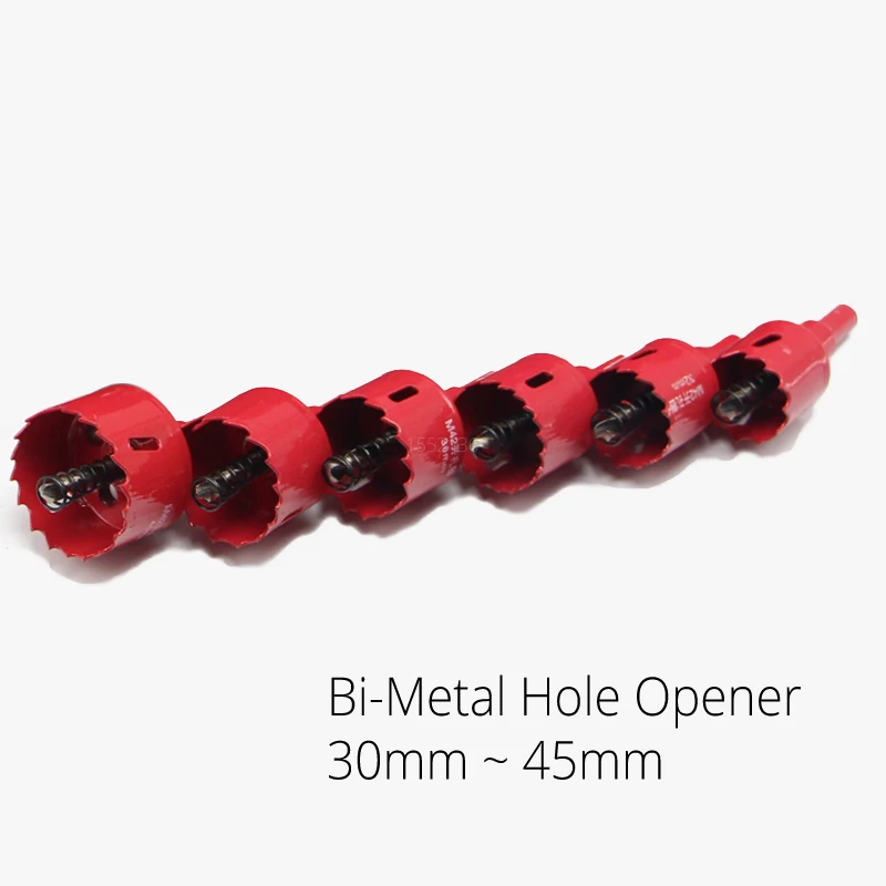 1 PCS 30mm to 45mm Bi-Metal Hole Opener Gypsum Board Plastic Iron Plate Metal Woodworking Drill Bit
1 PCS 30mm to 45mm Bi-Metal Hole Opener Gypsum Board Plastic Iron Plate Metal Woodworking Drill Bit