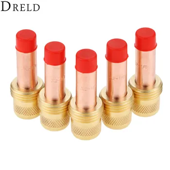 DRELD 5pcs TIG Collets Body Gas Lens 45V27 3.2mm 1/8" for TIG Welding Torch Consumables SR PTA DB WP 17 18 26 Series 2PK
DRELD 5pcs TIG Collets Body Gas Lens 45V27 3.2mm 1/8" for TIG Welding Torch Consumables SR PTA DB WP 17 18 26 Series 2PK