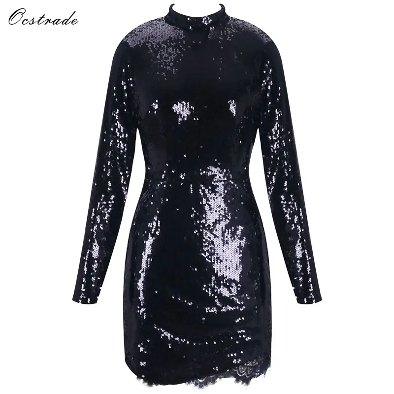 Ocstrade Christmas Party Lace Bodycon Dress Mini New Arrivals 2019 Sexy Black Long Sleeve Sequin Dress Bodycon for Women
Ocstrade Christmas Party Lace Bodycon Dress Mini New Arrivals 2019 Sexy Black Long Sleeve Sequin Dress Bodycon for Women