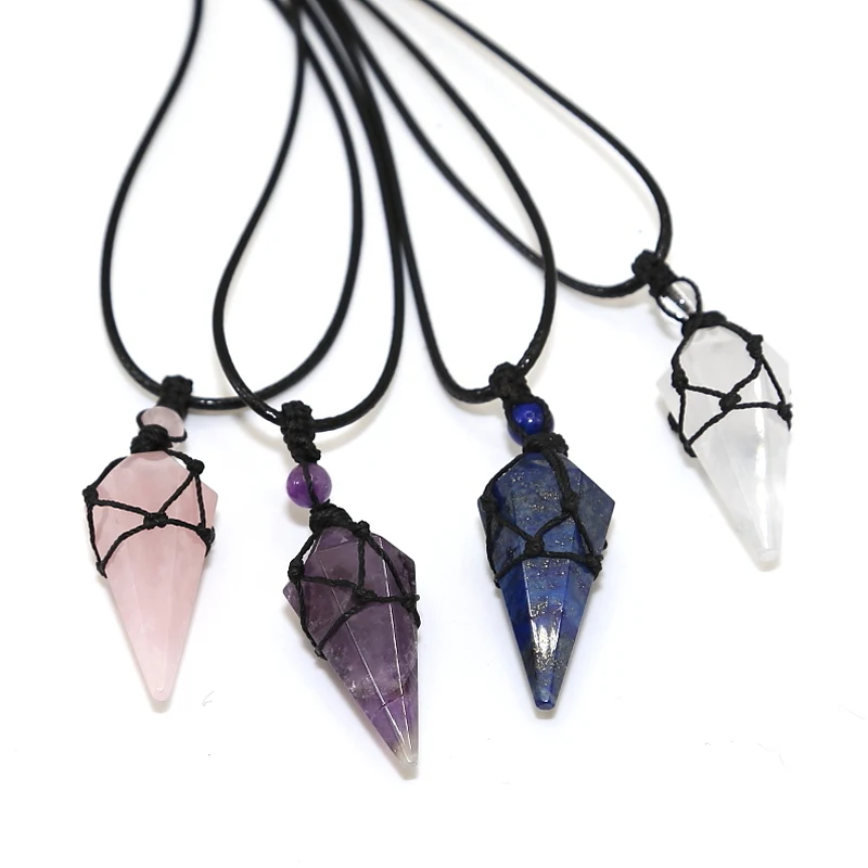 Yoga Necklace Raw Quartz Lapis Lazuli Dowsing Pendulum Necklaces Reiki Energy Jewelry Natural Stone Pendulum Crystal Pendant
Yoga Necklace Raw Quartz Lapis Lazuli Dowsing Pendulum Necklaces Reiki Energy Jewelry Natural Stone Pendulum Crystal Pendant