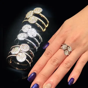 Fashion AAA CZ Zircon Circle Coin Stackable Finger Ring Double Layers Tassel Design Women Wedding Jewelry
Fashion AAA CZ Zircon Circle Coin Stackable Finger Ring Double Layers Tassel Design Women Wedding Jewelry