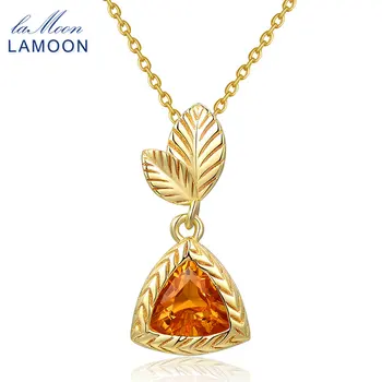 LAMOON Necklace 1.3ct 100% Natural Yellow Citrine 925 Sterling Silver Chain Fine Jewelry Pendant Necklaces For Women NI012
LAMOON Necklace 1.3ct 100% Natural Yellow Citrine 925 Sterling Silver Chain Fine Jewelry Pendant Necklaces For Women NI012