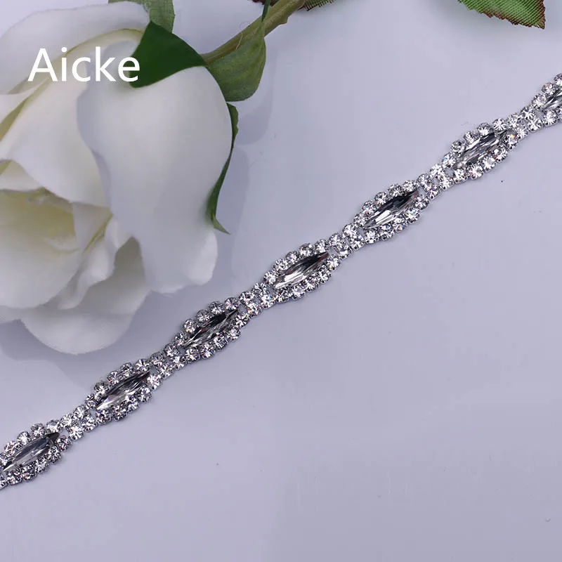 Aicke 1 Yard 0.3 Inches Silver Rhinestones Trim Applique for Wedding Dresses Rhinestones Chain
Aicke 1 Yard 0.3 Inches Silver Rhinestones Trim Applique for Wedding Dresses Rhinestones Chain
