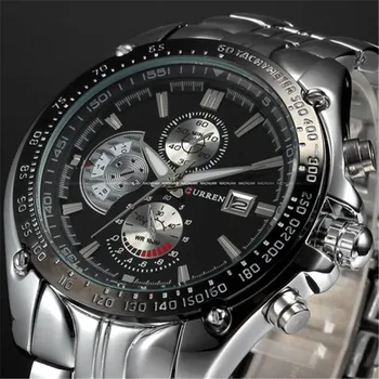 CURREN Brand Fashion Casual Sports Quartz Men Wrist Watch Big Dial Waterproof Stainless Steel Watch Relogio Masculino Male Clock
CURREN Brand Fashion Casual Sports Quartz Men Wrist Watch Big Dial Waterproof Stainless Steel Watch Relogio Masculino Male Clock