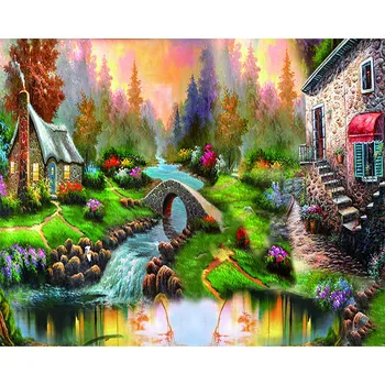 DIY diamond painting cross stitch Needlework diamond Stone house embroidery full square Crystal resin diamond mosaic0115
DIY diamond painting cross stitch Needlework diamond Stone house embroidery full square Crystal resin diamond mosaic0115