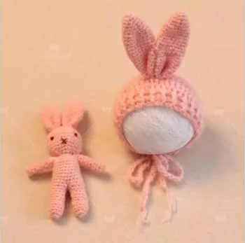 Newborn Baby Girl Boy Photography Prop Photo Crochet Knit Costume Bunny Rabbit Hat with Dolls Set Handmade Newborn hat toy 
Newborn Baby Girl Boy Photography Prop Photo Crochet Knit Costume Bunny Rabbit Hat with Dolls Set Handmade Newborn hat toy