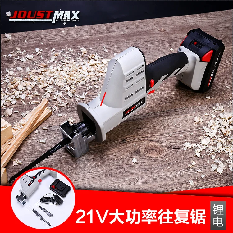 Lithium reciprocating saw household multifunctional portable chainsaw woodworking chainsaw portable saw metal
Lithium reciprocating saw household multifunctional portable chainsaw woodworking chainsaw portable saw metal