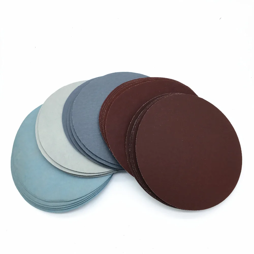 

30ps 150mm /6'' Inches Grit 1000 /1500 /2000 /3000/ 5000/ 7000 Sanding Discs Hook Loop Sandpaper Round Sandpaper Disk Sand Sheet