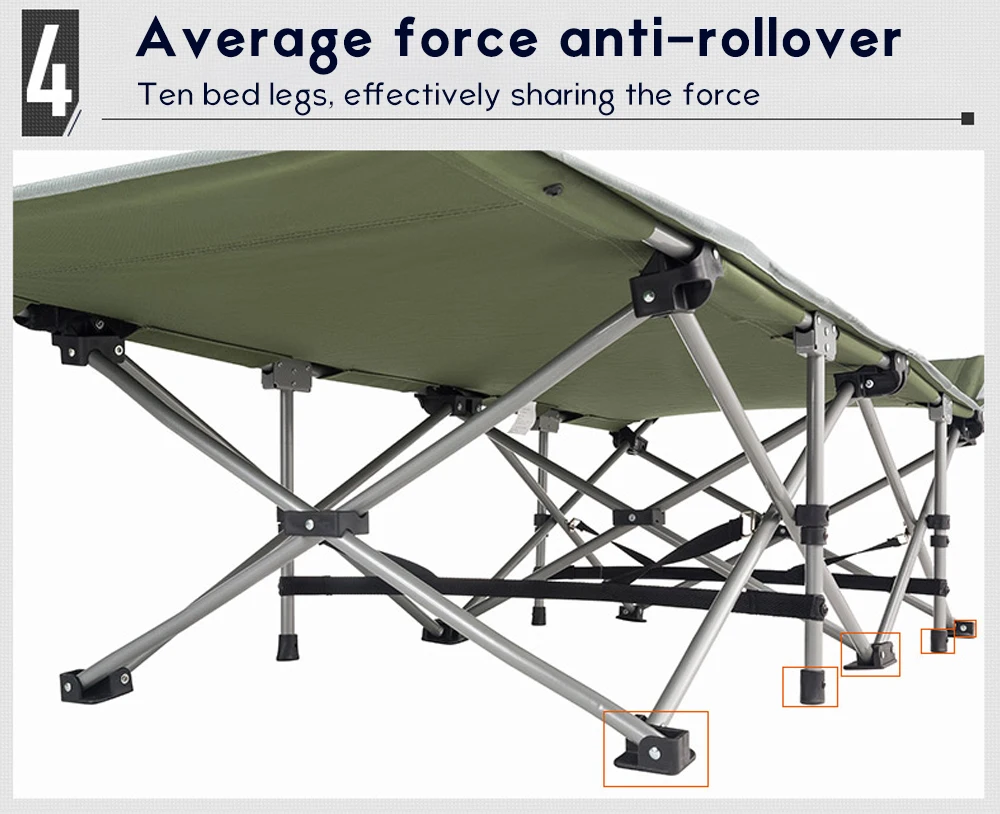 Stable Folding Camping Bed Outdoor 6