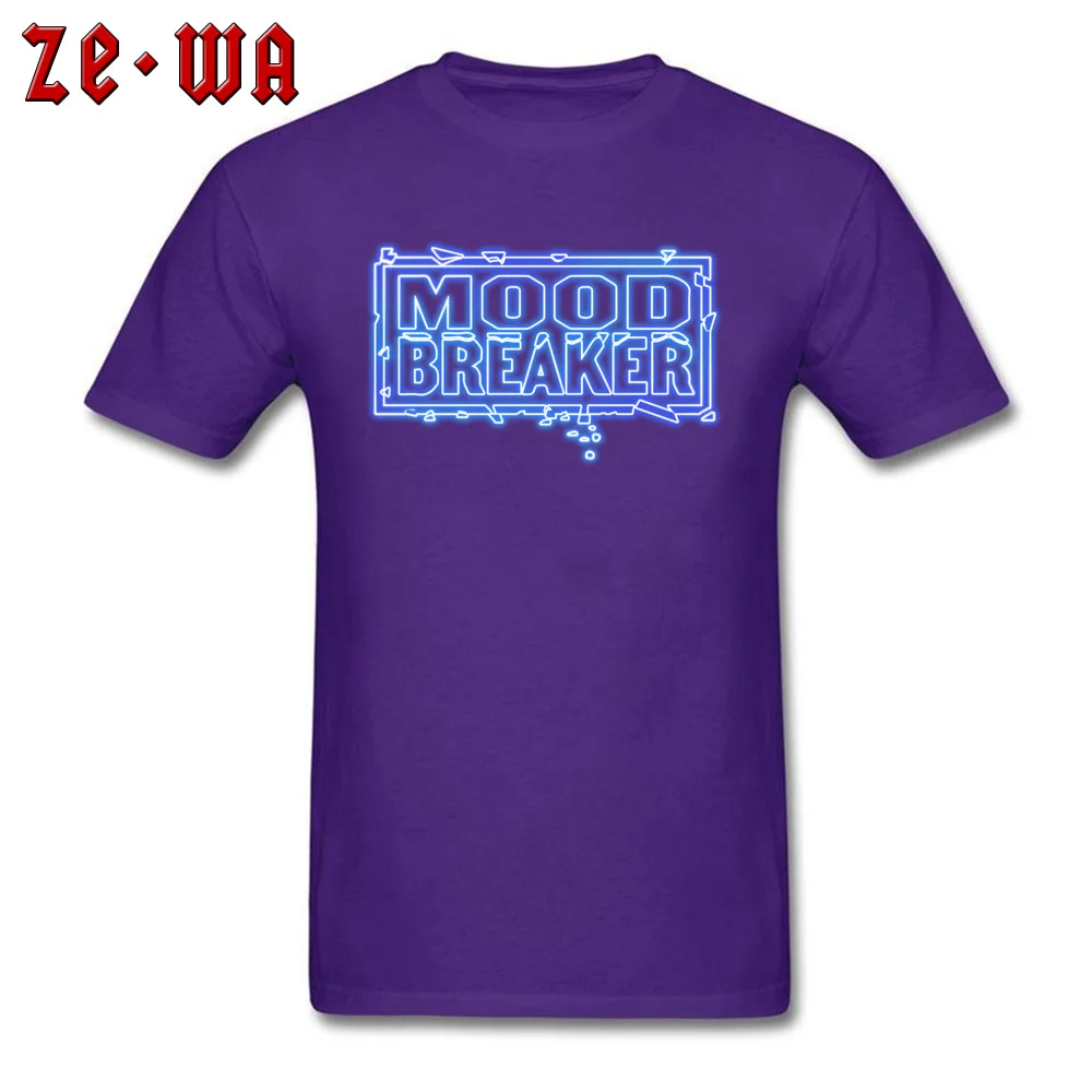 Hot Sale Mood Breaker Design Short Sleeve T Shirts Thanksgiving Day Crew Neck All Cotton Tops T Shirt for Men Tshirts Design Mood Breaker purple