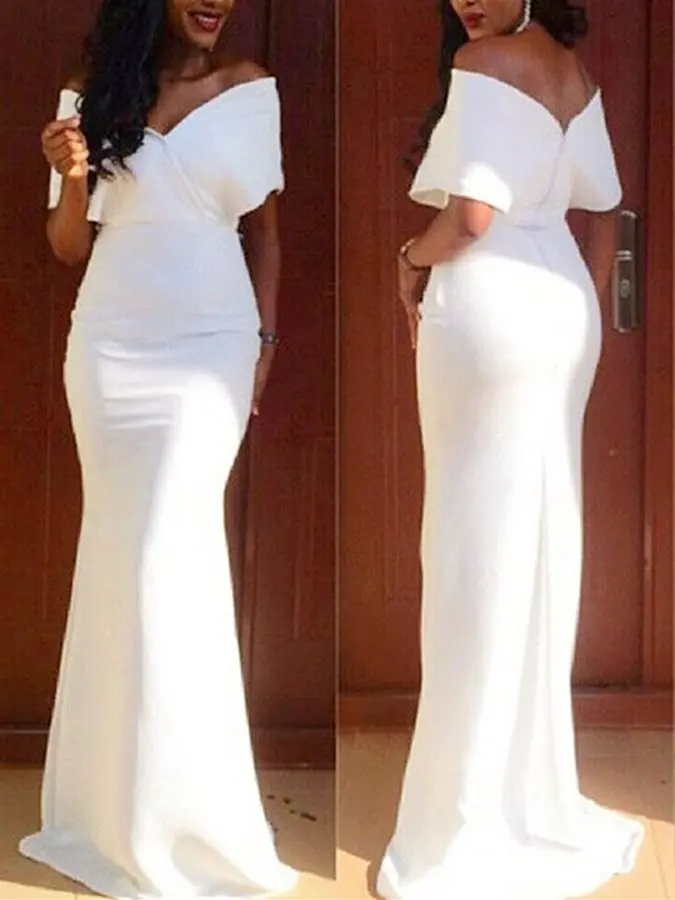 2020 Elegant Sheath Off-the-Shoulder Floor-Length Evening Party Dress Robe De Soiree Manche Longue Prom Gowns Customed
2020 Elegant Sheath Off-the-Shoulder Floor-Length Evening Party Dress Robe De Soiree Manche Longue Prom Gowns Customed