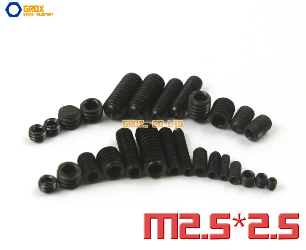 200 Pieces M2.5 x 2.5mm 12.9 Grade Alloy Steel Grub Screws Cup Point Hex Socket Set Screw
200 Pieces M2.5 x 2.5mm 12.9 Grade Alloy Steel Grub Screws Cup Point Hex Socket Set Screw
