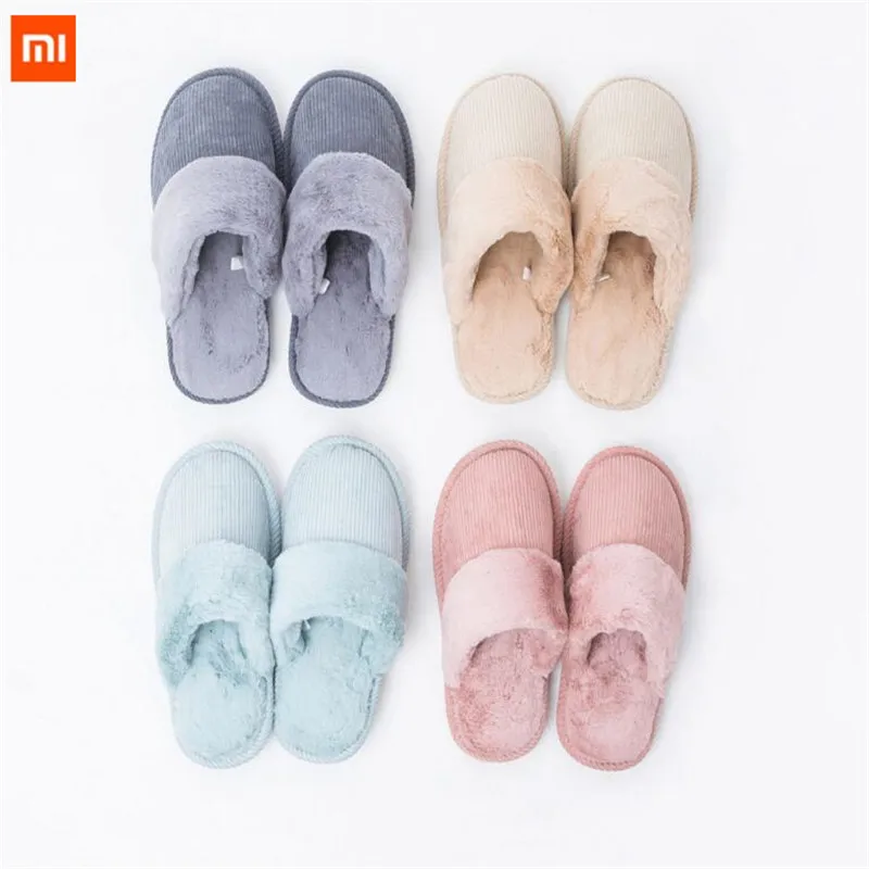 Xiaomi One Cloud/зимние домашние хлопковые тапочки большие размеры 37-44 нескользящая