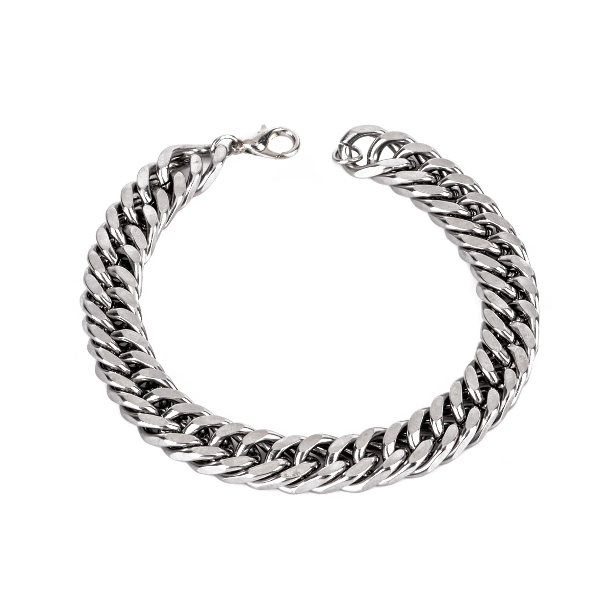 Stainless Steel Bracelet Punk Vintage Hip Hop Chain Jewelry Silve Bracelet For Men Male Bangle Cuff Chain Bracelet Shellhard