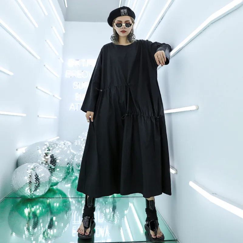 Johnature New Casual Fashion Women Dresses 2019 Autumn Streetwear Solid Color Print O-neck Full Sleeve Drawstring A-line Dress
Johnature New Casual Fashion Women Dresses 2019 Autumn Streetwear Solid Color Print O-neck Full Sleeve Drawstring A-line Dress