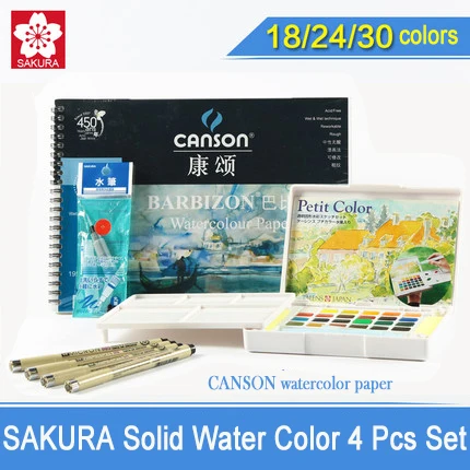 Bgln Solid Water Color Paint 18/24/30 Colors Sets,Solid Water Color+Needle Pen+Water Brush+Watercolor Paper,Sketch Color
Bgln Solid Water Color Paint 18/24/30 Colors Sets,Solid Water Color+Needle Pen+Water Brush+Watercolor Paper,Sketch Color