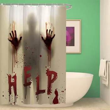 Halloween Shower Curtain Polyester Window Curtains with Bloody Hands for Halloween Bathroom 66CY
Halloween Shower Curtain Polyester Window Curtains with Bloody Hands for Halloween Bathroom 66CY