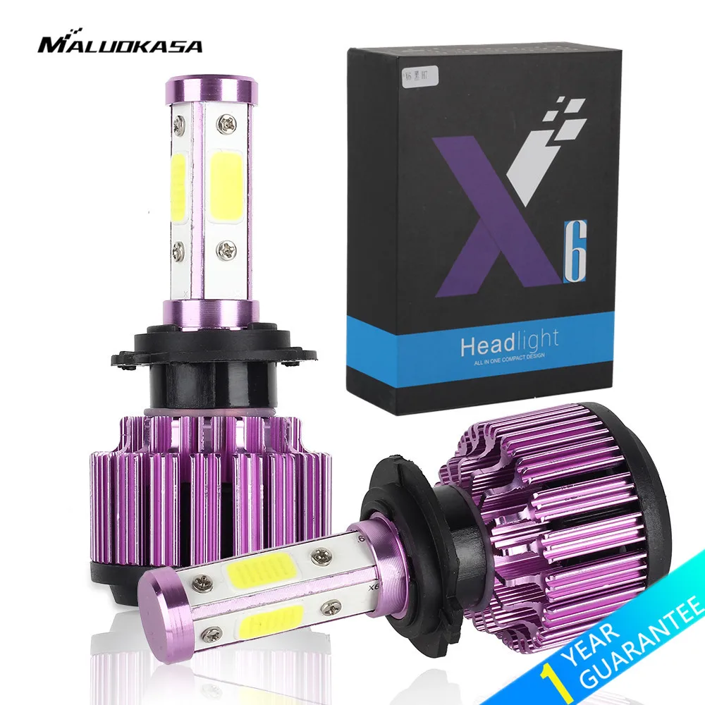 MALUOKASA 2PCs X6 H4 H7 4 Sides LED Light H1 H11 H13 360 Degree Car Headlight 9004 9005 9006 9007 9012 5202 6500K 50W 8000LM
MALUOKASA 2PCs X6 H4 H7 4 Sides LED Light H1 H11 H13 360 Degree Car Headlight 9004 9005 9006 9007 9012 5202 6500K 50W 8000LM