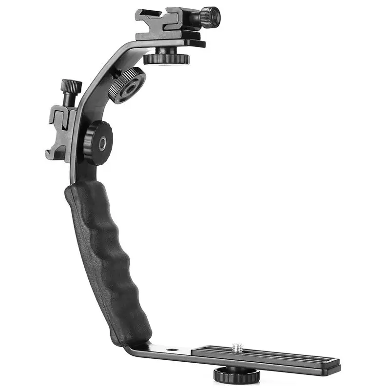 Camera L Bracket Mount Video Grip L-Bracket Dual Flash Cold Shoe Mount 1/4 inch Tripod Screw, Heavy Duty Padded Hand Grip Dslr
Camera L Bracket Mount Video Grip L-Bracket Dual Flash Cold Shoe Mount 1/4 inch Tripod Screw, Heavy Duty Padded Hand Grip Dslr