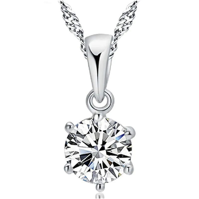 Classic Six Prongs 2Ct 8MM CZ Pendant Necklace S925 Silver Pendant Necklace
Classic Six Prongs 2Ct 8MM CZ Pendant Necklace S925 Silver Pendant Necklace