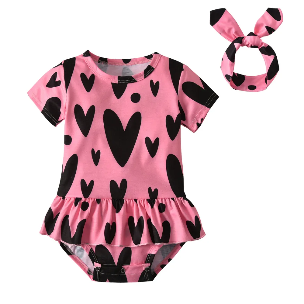 Summer Newborn Baby Girl Clothes 2Pcs Outfits Set Short Sleeve Heart Pattern Romper+Headband Infant Toddler Clothing Suit
Summer Newborn Baby Girl Clothes 2Pcs Outfits Set Short Sleeve Heart Pattern Romper+Headband Infant Toddler Clothing Suit