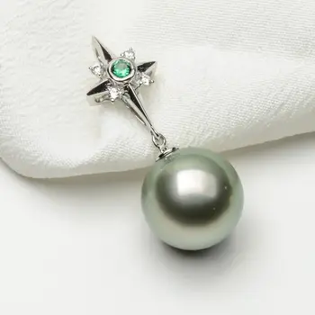 Free Shipping Gorgeous 10.5mm Round Green Genuine Tahitian Pearl Pendant 14k White Gold AU585 #0207
Free Shipping Gorgeous 10.5mm Round Green Genuine Tahitian Pearl Pendant 14k White Gold AU585 #0207