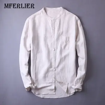 MFERLIER Spring men shirts Stand Collar Thin style Cotton linen shirt men Size S-2XL 3 colors
MFERLIER Spring men shirts Stand Collar Thin style Cotton linen shirt men Size S-2XL 3 colors